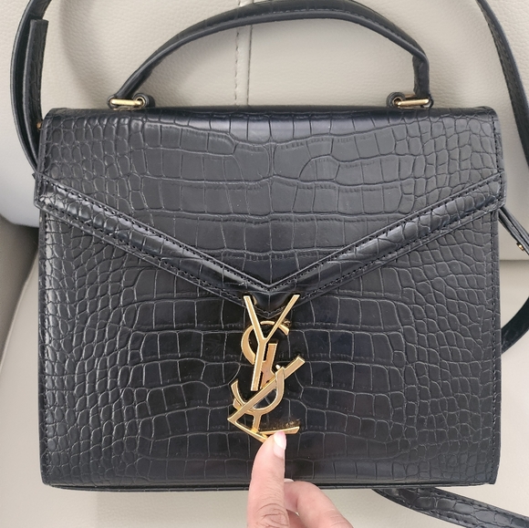 Cassandra Top Handle Crocodile embossed Medium Bag - Picture 4 of 6